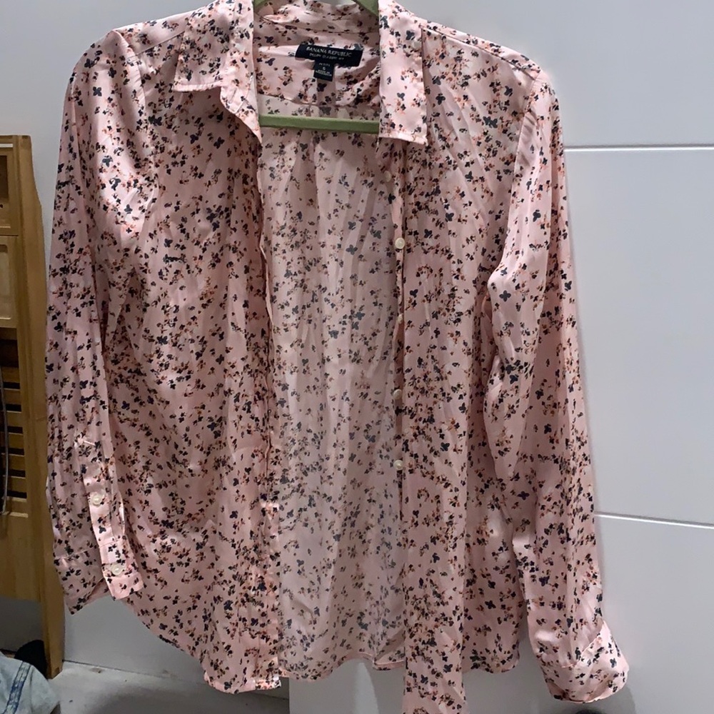 banana republic button down top